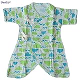 オーシャンアンドグラウンド｜ベビーコンビ肌着｜クラウド柄｜グリーン