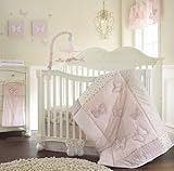 Laura Ashley Baby Bella 4 Piece Crib Set Comforter, Dust Ruffle Diaper Stacker Crib Sheet by Laura A