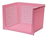 サンコープラスチック 積重ねラック ラコン深型 幅46×奥35×高33cm ピンク