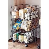 スタッキングバスケット　　ブラウン　タイプ:Ｃ