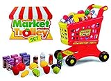 Toddler Learning Fun – Kids Play市場ショッピングカートトロリーと料理セットごっこゲームPlaytimeボーイズ&ガールズ