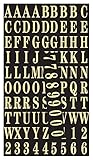 Hy-Ko MM-2 Gold Self-Stick Numbers & Letters Pack, 1" [並行輸入品]