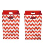 Modern Littles Organization Bundle Laundry Bins, Bold Red Chevron, 2 Count by Modern Littles