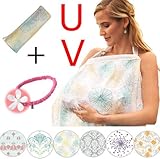 terveテルヴェ ムレない 授乳ケープ 汗っかきの赤ちゃんに優しい 綿100%　ガーゼ 生地 ワイヤー入り 収納袋付き(Chateausilver*chouchou)