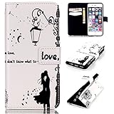 UNEXTATI iPhone 5 / 5s 用 ケース PU レザー 手帳型ケース カバー 液晶保護 カード収納 スタンド機能 iPhone5 iPhone5s 対応 (ホワイト #3)