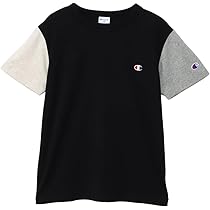 Amazon | [チャンピオン] 半袖Tシャツ キッズ 半袖 丸首 綿100