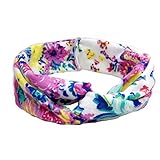 Merssavo ライトブルーファッションかわいい赤ちゃんの女の子キッズプリント花のヘアバンドヘアアクセサリー（3#）