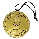 マタニティマークBABY in ME（R）ベイビーインミー　バッグチャーム ゴールド×ハートラメ