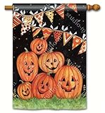 Party Time Pumpkins Halloween垂直バナー国旗Studio M 28 x 40