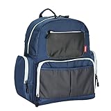 Perfk マザーズバッグ　赤ちゃん　おむつ変更　マット　哺乳びんホルダー付き　ショルダーバッグ　全2色 - 青