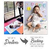 Bestベビーシャワーギフト – Backdrops新生児写真用小道具としても使用さ壁アートプリントのベビールーム装飾。、赤ちゃんのプロップの写真、保育園装飾、記念品for Baby 's Book