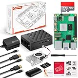 RasTech Raspberry Pi 5 16GB セット と 64GB メモリカード Pi 5 16gb 技適マーク付き本体 Active Cooler アクティブクーラ 5.1V 5A Type C電源 Micro HD Out ケーブル ABSケース USBカードリーダ スクリュードライバ 説明書 インストールの説明図