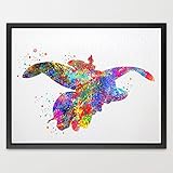 Dignovel Studios 8X10 Dumbo Watercolor Print Don't Just Fly Soar Wedding Gift Archival Fine Art Prin