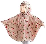 Plus Nao(プラスナオ) 子供用 マント型レインコート ポンチョレインコート レインウェア カッパ 雨がっぱ 雨合羽 雨具 フード付き パーカー M ベージュ
