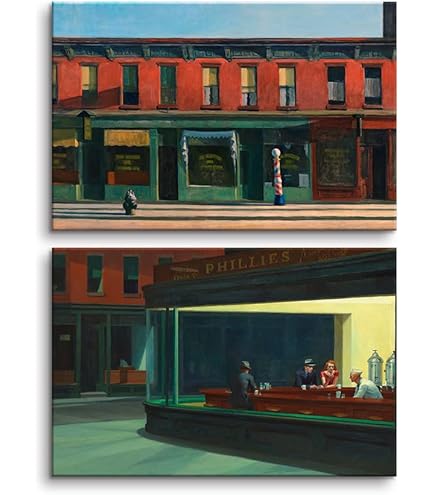 Amazon.co.jp: 装飾ポスター、エドワード・ホッパー・ダイナーによる