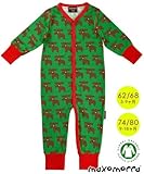 北欧スウェーデンのベビー服 長袖カバーオール Moose ヘラジカ 3-9ヶ月/9-18ヶ月 Maxomorra マクソモーラ (74/80)