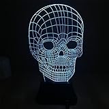 cyndie　小夜灯 センサーナイトライト スケルトン型　3D 予備灯 足元灯 七彩小夜灯 Small night light フットライトUSB充電　経済的 LED ナイトライト　夜間照明クリエイテ