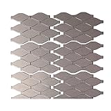 アスペクトPeel and Stick Backsplash波長Mattedメタルタイルのキッチン、トイレ 6" x 4" Tiles A93-50 1