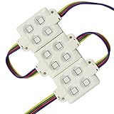 KAPATA 100枚セットLEDモジュール 5050SMD DC12V 1.44W RGB 4灯 P65 防水 LEDライト