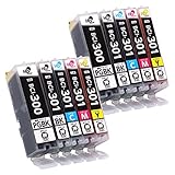 インクのチップス キヤノン用 BCI-301/300 5MP 5色×2セット 互換インク 顔料/染料 ＜発色の良いHDカラー使用＞ ＜残量検知対応ICチップ搭載＞ 対応機種:PIXUS TS7530