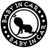ベイビー イン カー ステッカーbaby in car /車用/シール/ Vinyl//ステッカー/bicr06(黒)