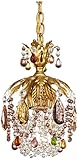 Schonbek 1253-26CL Swarovski Lighting Rondelle Pendant Lighting Fixture, French Gold [並行輸入品]