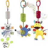 Daisy 3パック幼児ベビーRattle Hanging玩具、ベビーカーカーシートCrib Hanging Rattle Toy with Wind Chimes for幼児、早期教育ギフトfor 