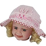 （サクララ）Sakulala ベビー 赤ちゃん 日焼け 日よけ 帽子 キャップ 子ども 子供 日差し UV コットン 綿 通気性 つば 付き 女の子 お出かけ 紫外線 防止　ライトブルー