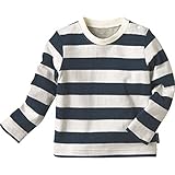 コンビミニ やわらかTシャツ(太ボーダー) 80 ネイビー