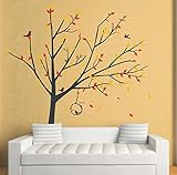Pop Decors Spring Tree/Reed Flowers Beautiful Wall Stickers for Kids Rooms [並行輸入品]