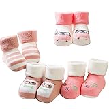 【4足セット】出産お祝い　ベビーソックス　新生児　赤ちゃん キッズファッション 綿 可愛い柄 暖かい 靴下　冬　厚手 柔らかい フルカラー 女の子 男の子 キッズ 子供 0-12ヶ月 1-3歳　3-5