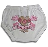 Light of Mine Designs Heart Breaker Girl Diaper Cover/Panty Brief, 6 Months