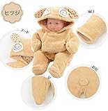 【ＮＥＷ5種足袋付きカバーオール】足袋付きカバーオール　モコモコ (60ｃｍ, ベージュ羊)