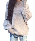 セレクティア(SELECTIA) シンプル ニット セーター マタニティ あったか ロング 長袖 ザックリ ゆったり トップス フリー グレー (グレー )
