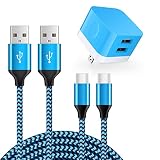 Viviber 2ポートUSB充電器*1個+USB Type-Cケーブル1.8m*1本、0.9m*1本 スマホ充電器 PSE認証 急速充電器 USBコンセント