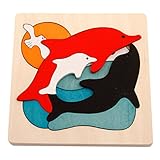 DEZAR 木製パズル はめこみ型合わせ 海の生き物