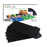 ブリック積み木 ブロックベースプレートと互換性Lego – ブラック6個パック5×10インチ ベースプレート – タイトフィット すべての主要レンガセット