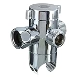 amzmonnsuta G1/2 inch 三方ボール 切替弁 Tアダプター シャワーヘッド ダイバータバルブ