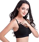 KOOYOL 3パック/ 2パックレディースシームレスSoftcup授乳マタニティ授乳ブラ カラー: ブラック