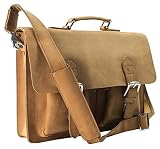 Vagabond Traveler Cowhide Leather Briefcase Laptop Bag L38