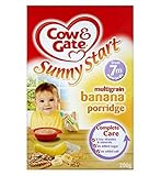 Cow & Gate Sunny Start Multigrain Banana Porridge from 7m onwards 200g (Pack of 2) - 7メートル以降の200グラムか