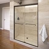 バスコinfinity 44 " to 47 "フレームレススライドガラスドア1 / 4 "クリアガラス A0054-48XPOR 1