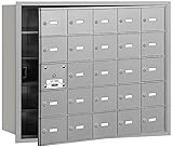 Salsbury Industries 3625 AFP 4b Plus水平メールボックスwithマスター商業ロック、25 Aドア24 Usable、フロントロード、プライベートアクセス、アルミニウム
