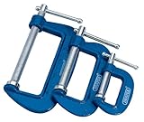 25, 50 & 75mm 3 Piece Draper C-cramp Set