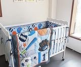 New 6 Pieces Baby Boy Sport Crib Bedding Set by Unknown