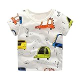 moreocme幼児用ボーイズ半袖カートゥーンパターンTシャツキュートショートT Boy 3T ブラック Moreocme