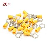 ILS - 20 pieces 12-10 AWG Insulated Electrical Wire Terminals Crimp Connector