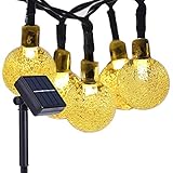 UPKEN ソーラー LEDイルミネーションライト 6m 30球 太陽能充電式 防水/省エネ LEDライト 夜間自動点灯 クリスマス電飾/室内飾り/室外装飾