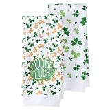 Celebrate St. Patrick's Day Together "You're All The Luck I Need" Kitchen Dish or Bathroom Towels, S