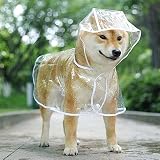 犬用レインコート ペットレインコート カッパ ポンチョ 小型犬 中型犬 大型犬 柴犬 耐水性 透明な合成樹脂 風よけ寒さ対策 着脱簡単 (8XL)